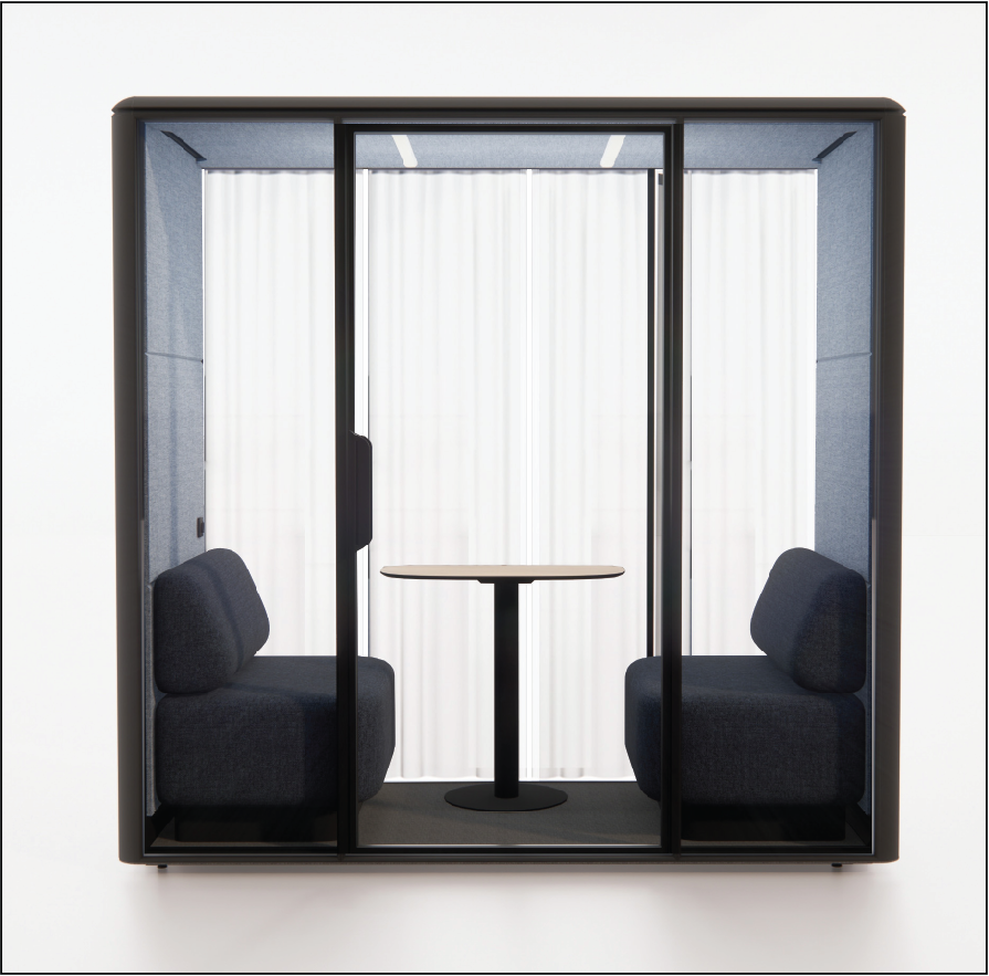 QUBIQ Duo: Optional sheer curtain at the back