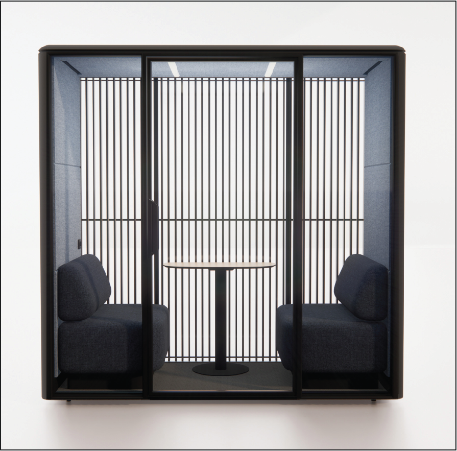 QUBIQ Duo: Optional privacy blinds at the back