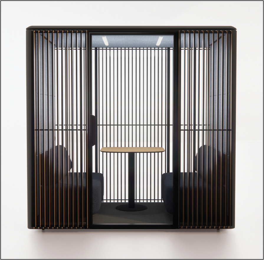 QUBIQ Duo: Optional privacy blinds at the front