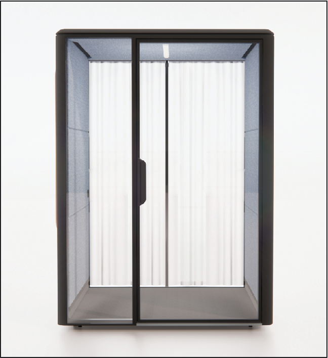 QUBIQ Ergo: Optional sheer curtain at the back
