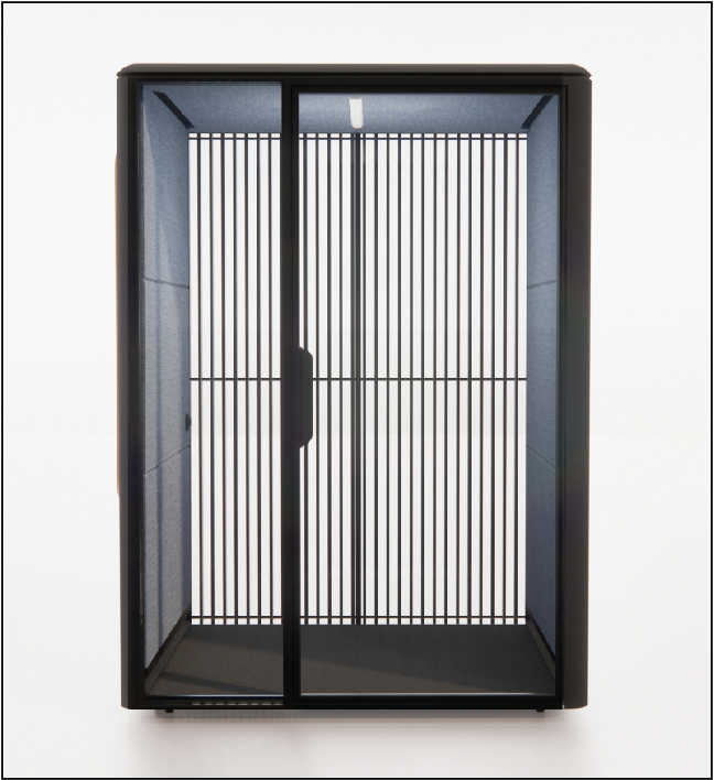QUBIQ Ergo: Optional privacy blinds at the back