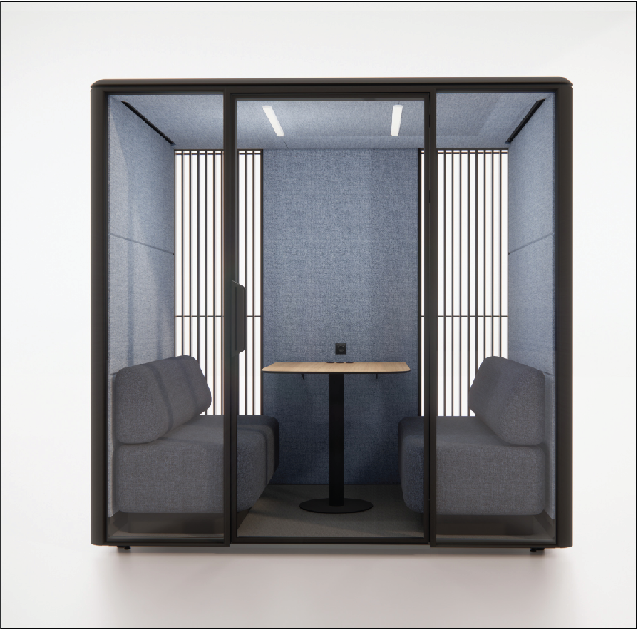 QUBIQ Four: Optional privacy blinds at the back