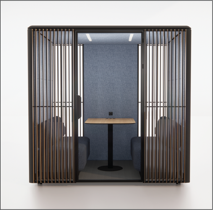 QUBIQ Four: Optional privacy blinds at the front
