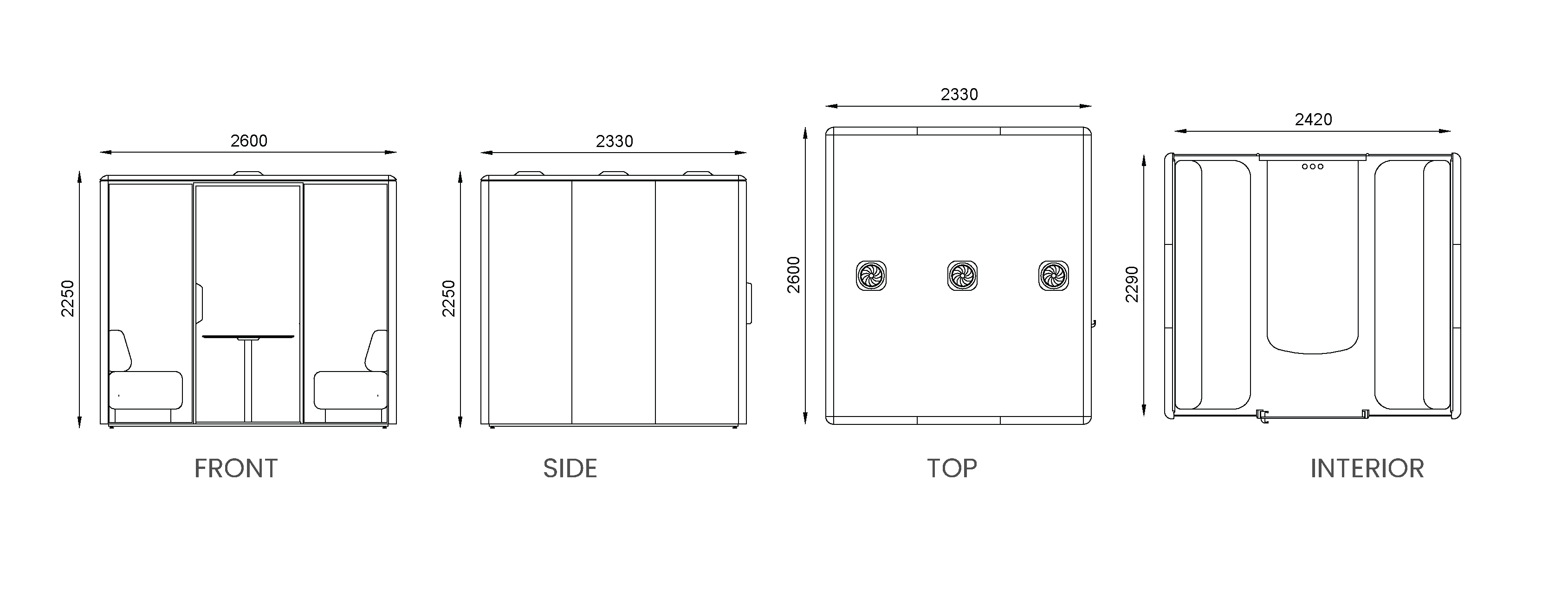 QUBIQ Room-1 original technical drawings
