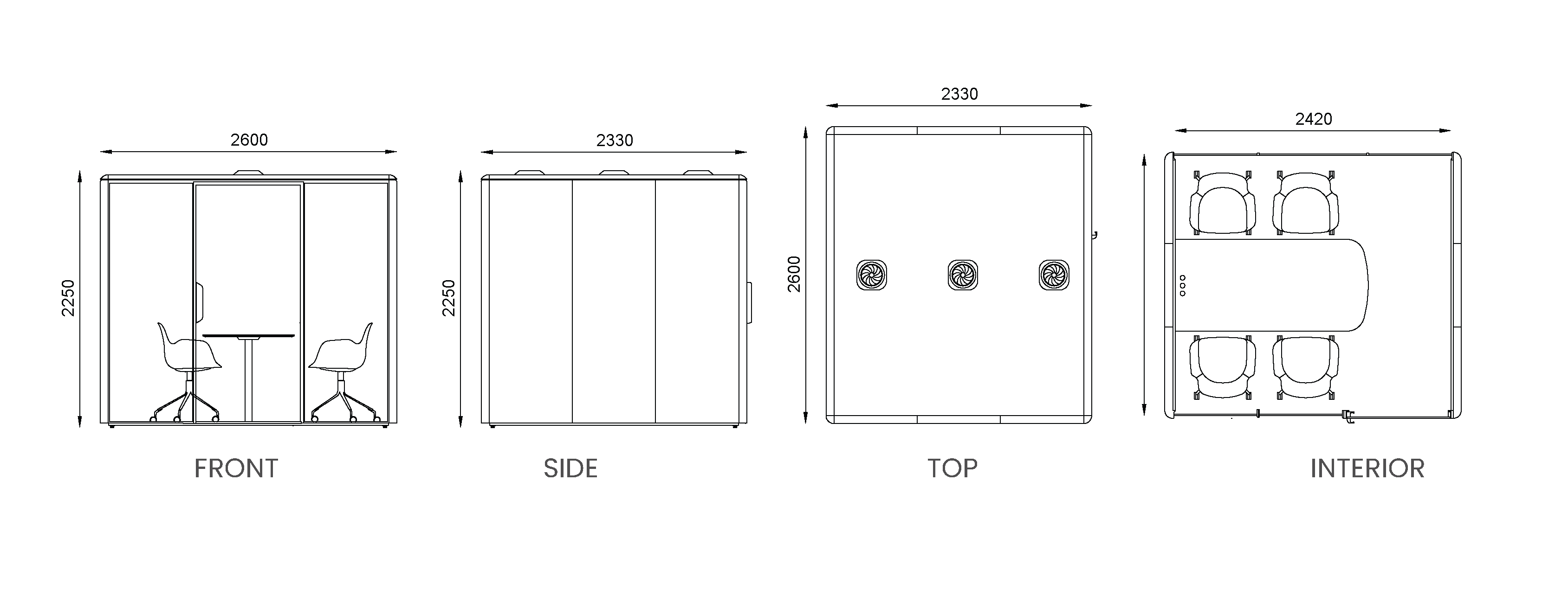 QUBIQ Room-2 original technical drawings
