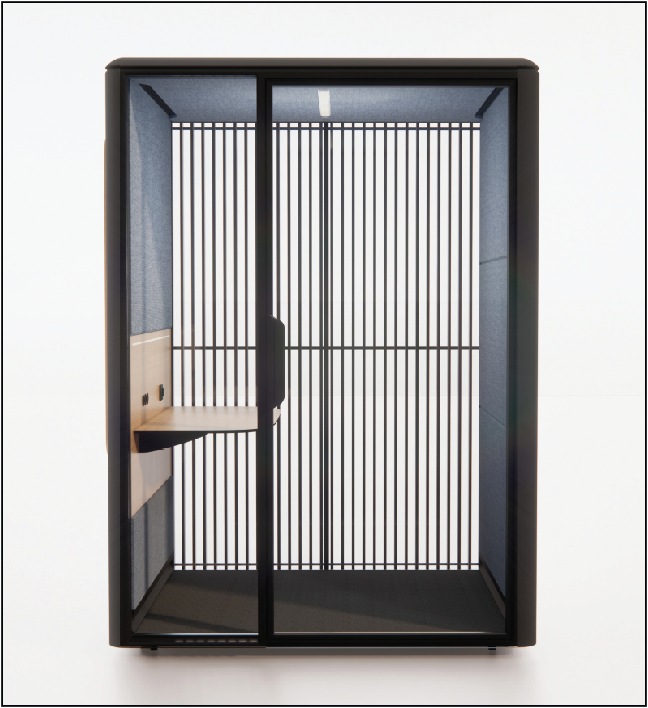 QUBIQ Work: Optional privacy blinds at the back